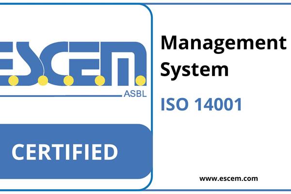 ISO 14001 certification successfully completed
